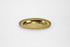Braided Oval Catch All Bowl or Small Jewelry Tray in Brass