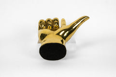 Double-Barrel (Two-Finger) Pistol or Axe Hand Sign Sculpture in Brass