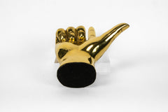 Gun, Pistol, “Guns Up”, or "Go Pokes" Hand Sign Sculpture in Brass