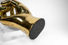 Horned Frog Hand Sign Sculpture in Brass