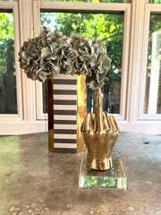 The Finger Hand Sign Sculpture in Brass