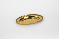 Braided Oval Catch All Bowl or Small Jewelry Tray in Brass
