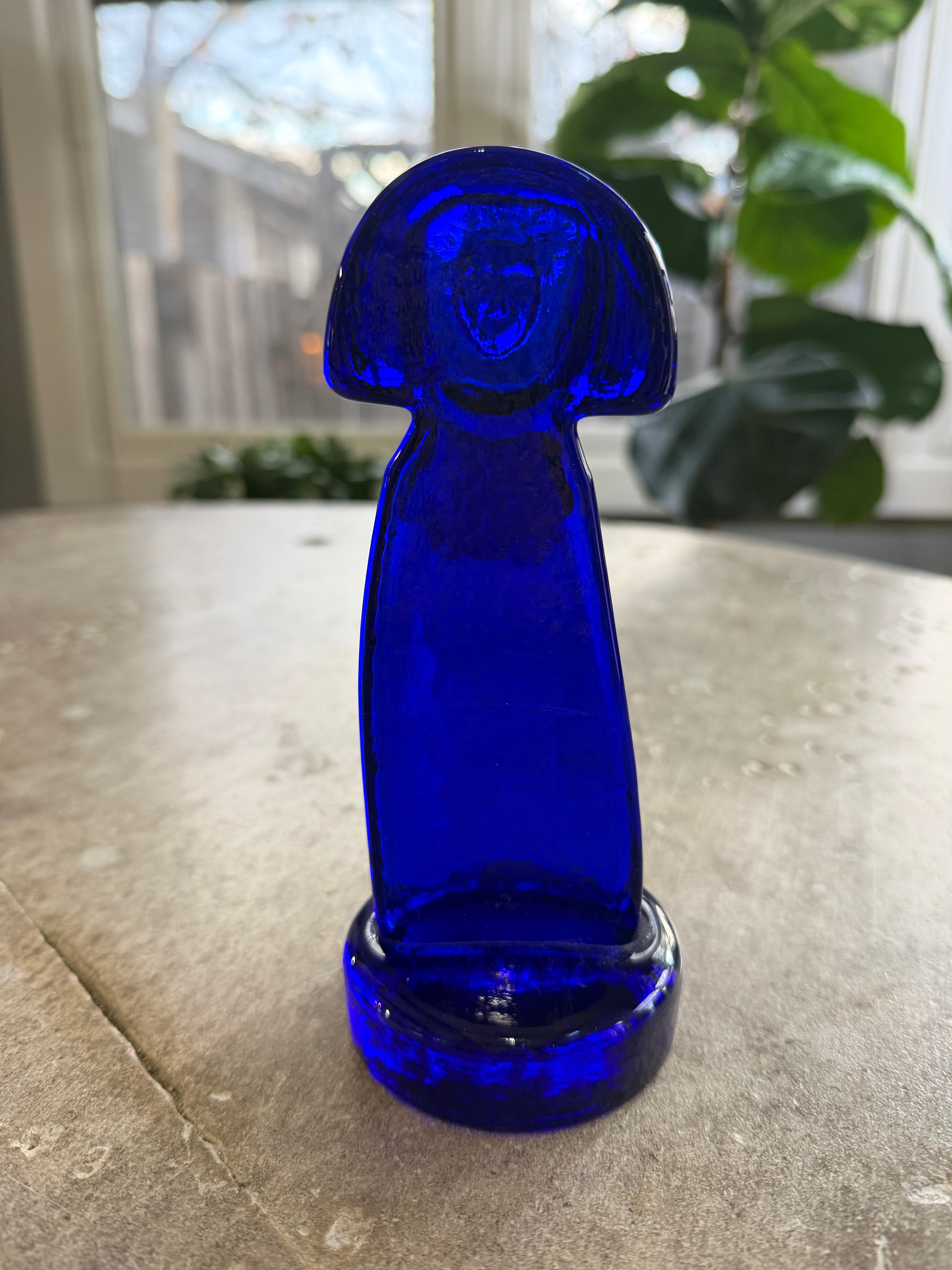 Erik Hoglund Kosta Boda Cobalt Statue, Circa 1957