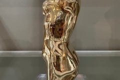 Female Torso Sculpture in Brass