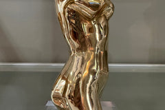 Female Torso Sculpture in Brass