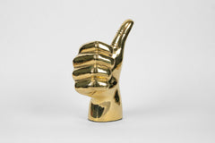 Thumbs Up or "Gig 'Em, Aggies" Hand Sign Sculpture in Brass