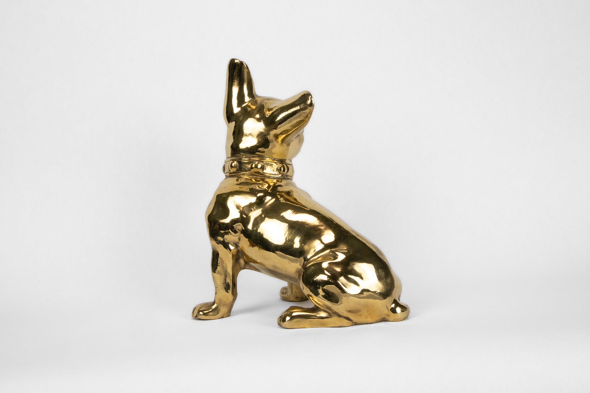 French Bulldog or "Frenchie" Dog Sculpture in Brass
