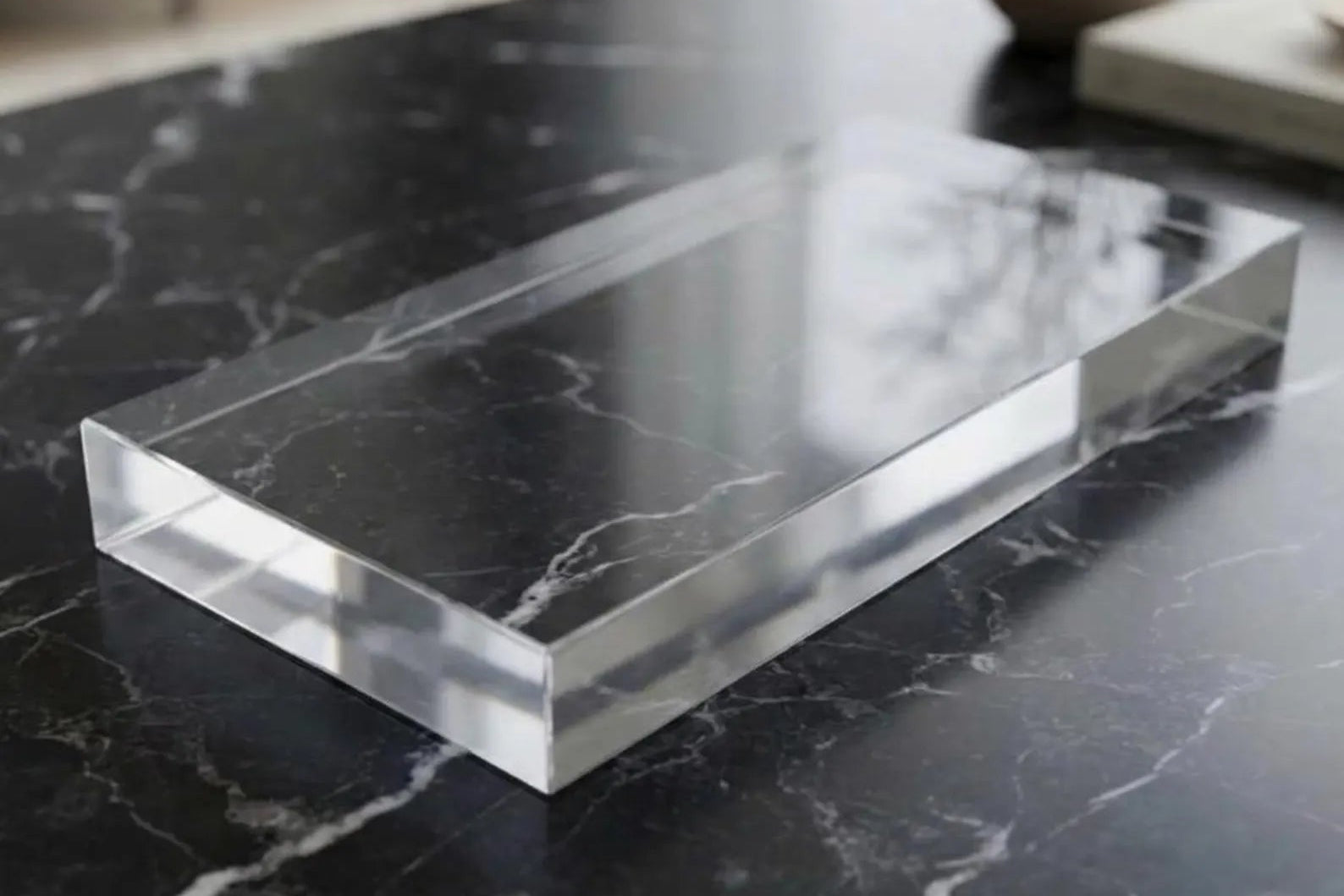 Rectangular Clear Lucite Gallery Blocks (1" Height/Thickness)