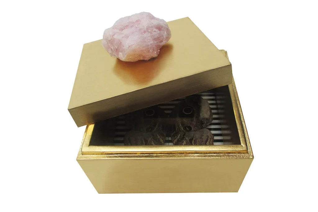 Waylande Gregory Gold Painted Butterfly Box